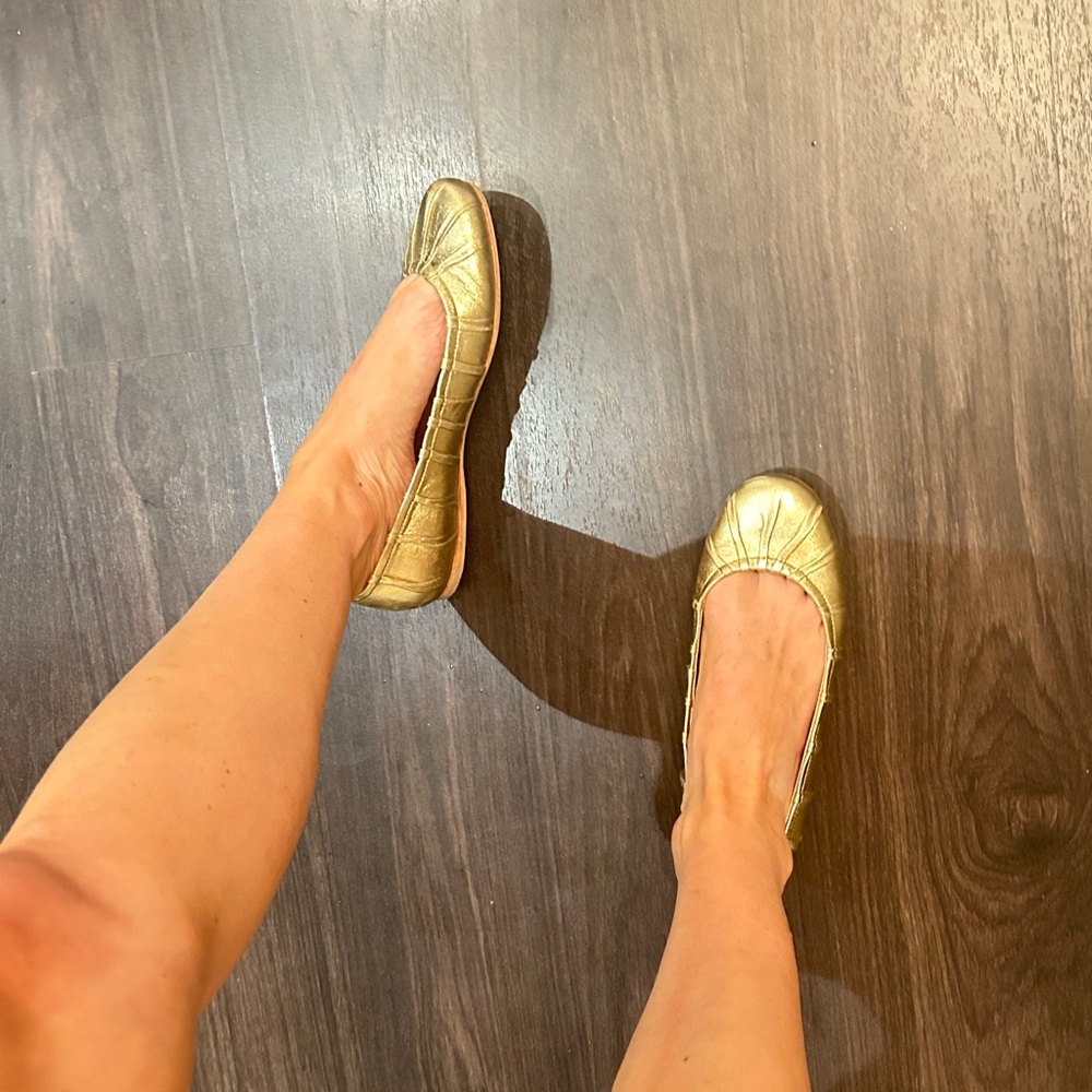Prada Metallic Gold Flats - Picture 7 of 8